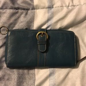 Blue Wallet Faux Leather